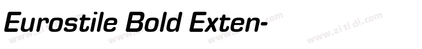 Eurostile Bold Exten字体转换